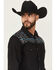 Image #2 - Moonshine Spirit Men's Instinct Embroidered Solid Long Sleeve Snap Western Shirt, Black, hi-res