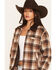 Image #2 - Ashley Women's Plaid Print Jacket, Cream/brown, hi-res