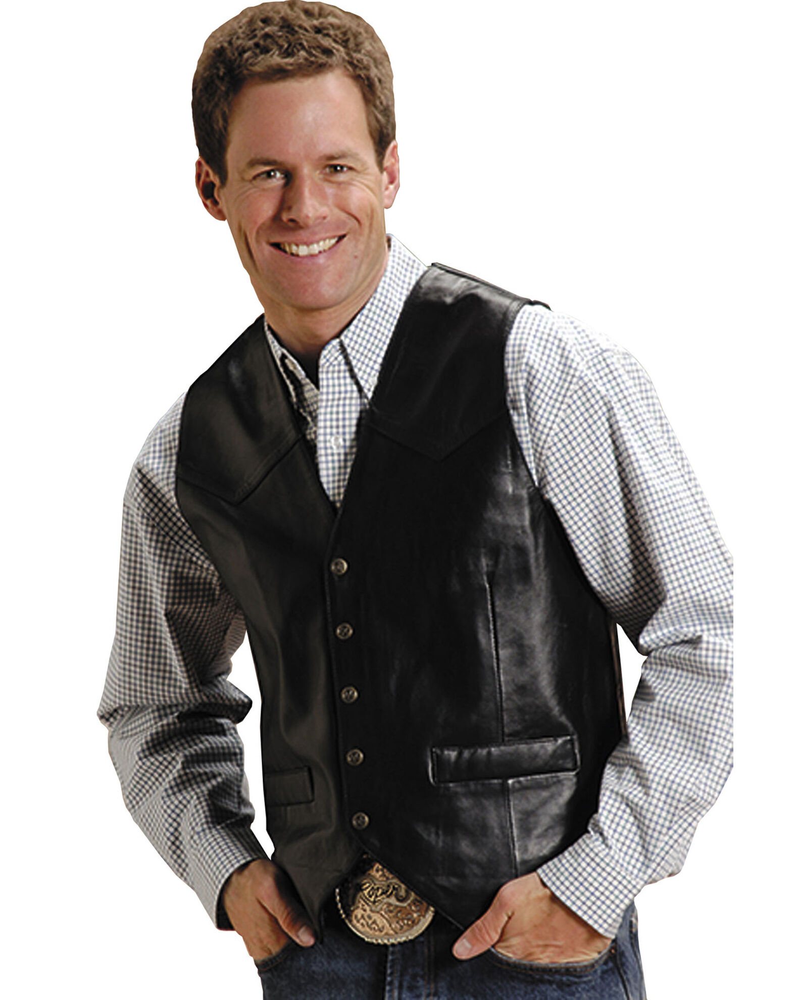 Roper leather vest online