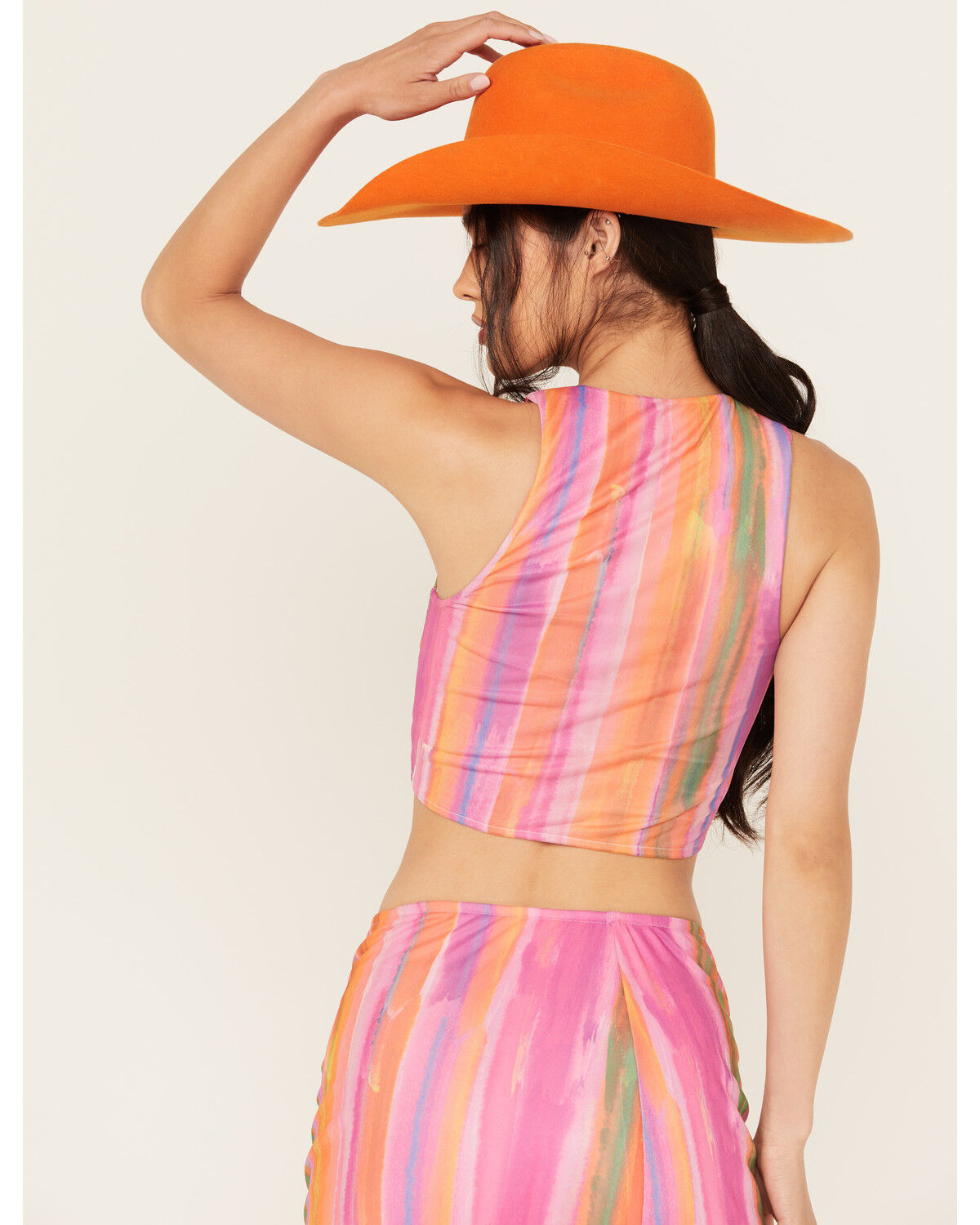 Image #4 - Show Me Your Mumu Women's Hazy Mesh Striped Sleeveless Top, Pink, hi-res