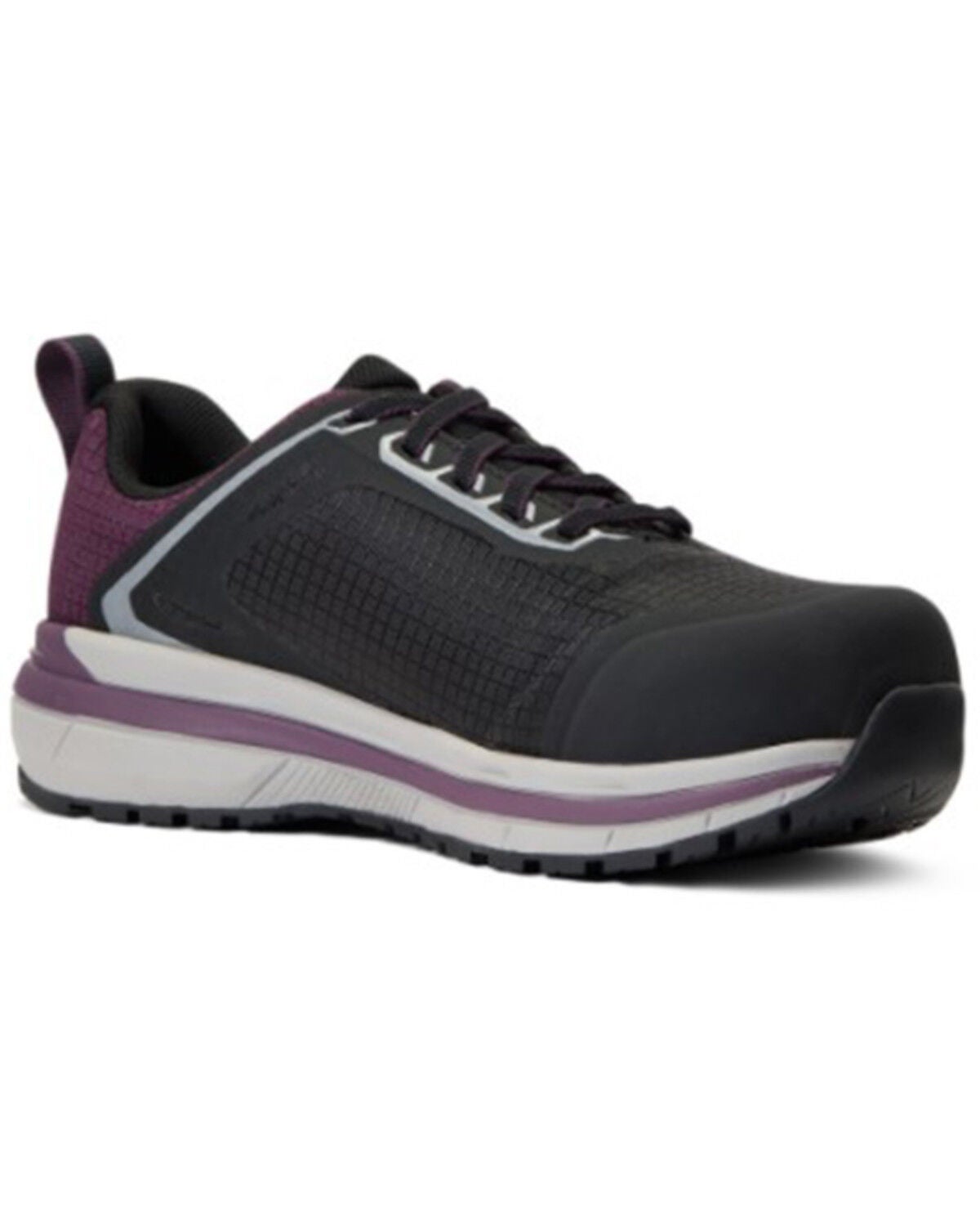 Ariat Women's Outpace Lace-Up Safety Work Sneaker - Composite Toe, Black, hi-res