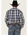 Image #4 - Stetson Men's Checkered Ombre Plaid Print Long Sleeve Button Down Western Shirt, Blue, hi-res