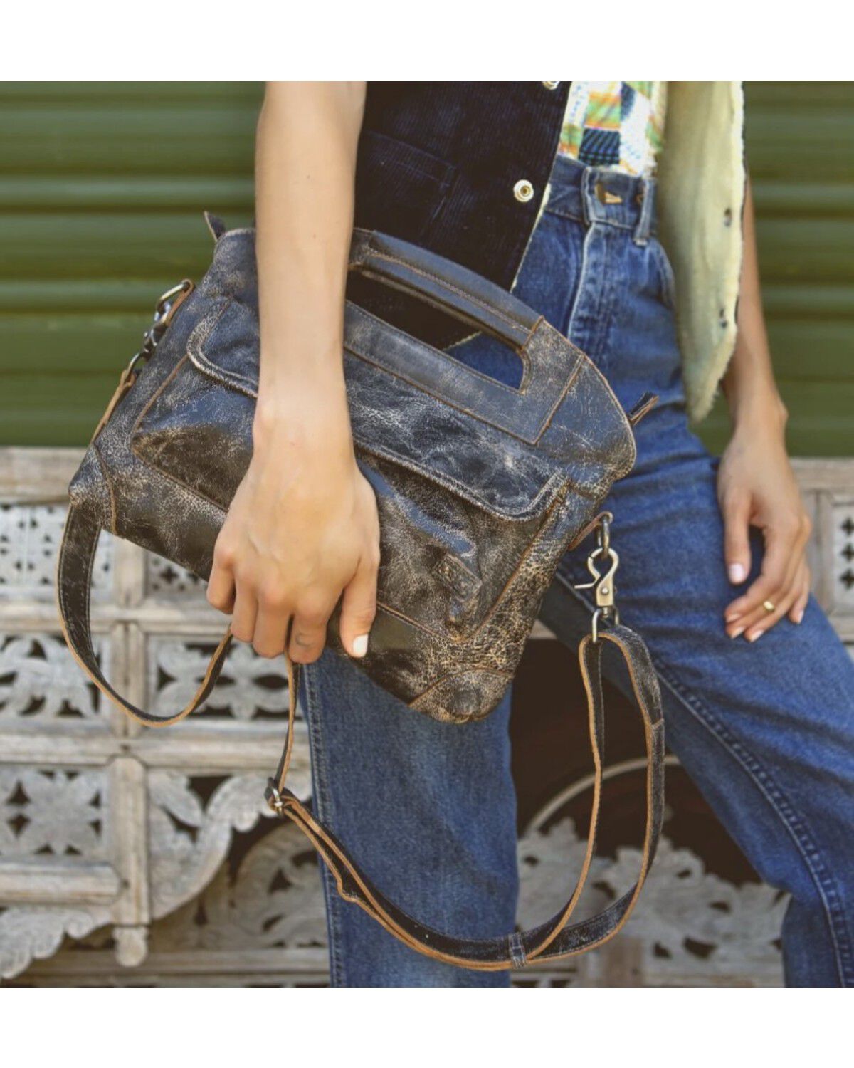 Image #5 - Bed Stu Women's Greenway Crossbody, Black, hi-res