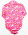 Image #3 - Cowgirl Hardware Infant Girls' Horse and Floral Print Long Sleeve Snap Onesie, Pink, hi-res