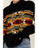 Image #3 - Panhandle Women's Southwestern Print Sweater, Black, hi-res