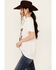 Image #2 - Wrangler Women's George Strait Floral Short Sleeve Graphic Tee, White, hi-res