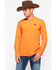 Wrangler Men's Riggs Crew Performance Long Sleeve Work T-Shirt, Bright Orange, hi-res