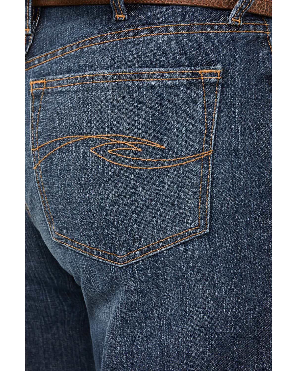Image #4 - Cinch Men's Fastback Stonewash Original Loose Taper Rigid Denim Jeans, Indigo, hi-res