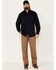 Image #2 - Ariat Men's FR Solid Vent Long Sleeve Button Down Work Shirt , Navy, hi-res