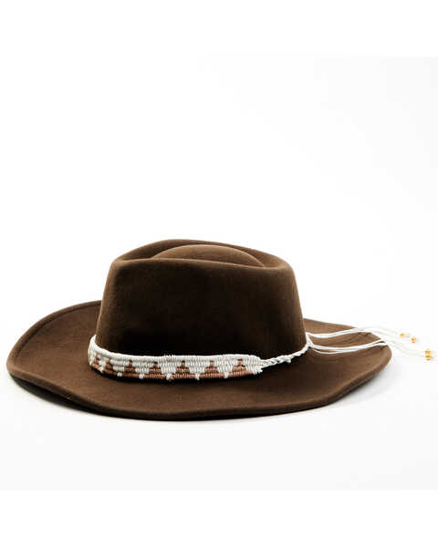Image #3 - Nikki Beach Women's Telluride Felt Western Fashion Hat, Brown, hi-res