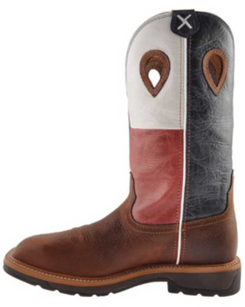 Twisted X Men's Texas Flag Lite Western Work Boots - Steel Toe, Multi, hi-res