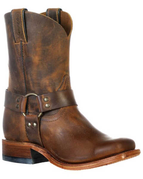 Image #1 - Boulet Women's HillBilly Golden Moto Boots - Square Toe, Dark Brown, hi-res