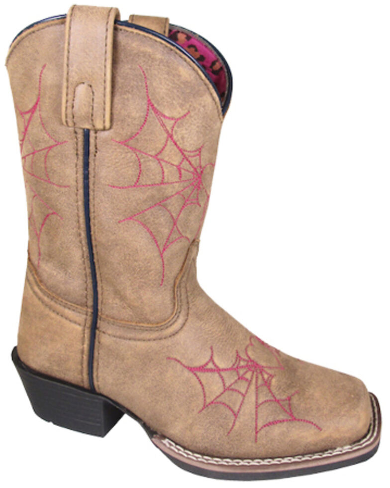 Smoky Mountain Girls' Charlotte Western Boots - Square Toe, Tan, hi-res