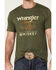 Wrangler Men's Heather Green Whiskey Graphic Short Sleeve T-Shirt , Olive, hi-res