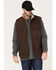 Image #1 - Hawx Men's Weathered Sherpa Lined Work Vest, Dark Brown, hi-res