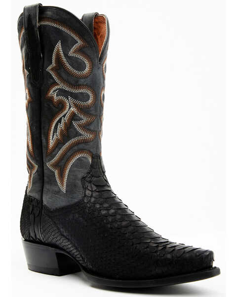 Dan Post Men's Exotic Python Western Boots - Snip Toe, Black, hi-res
