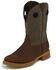Justin Men's Marshal Waterproof Western Work Boots - Square Toe, , hi-res
