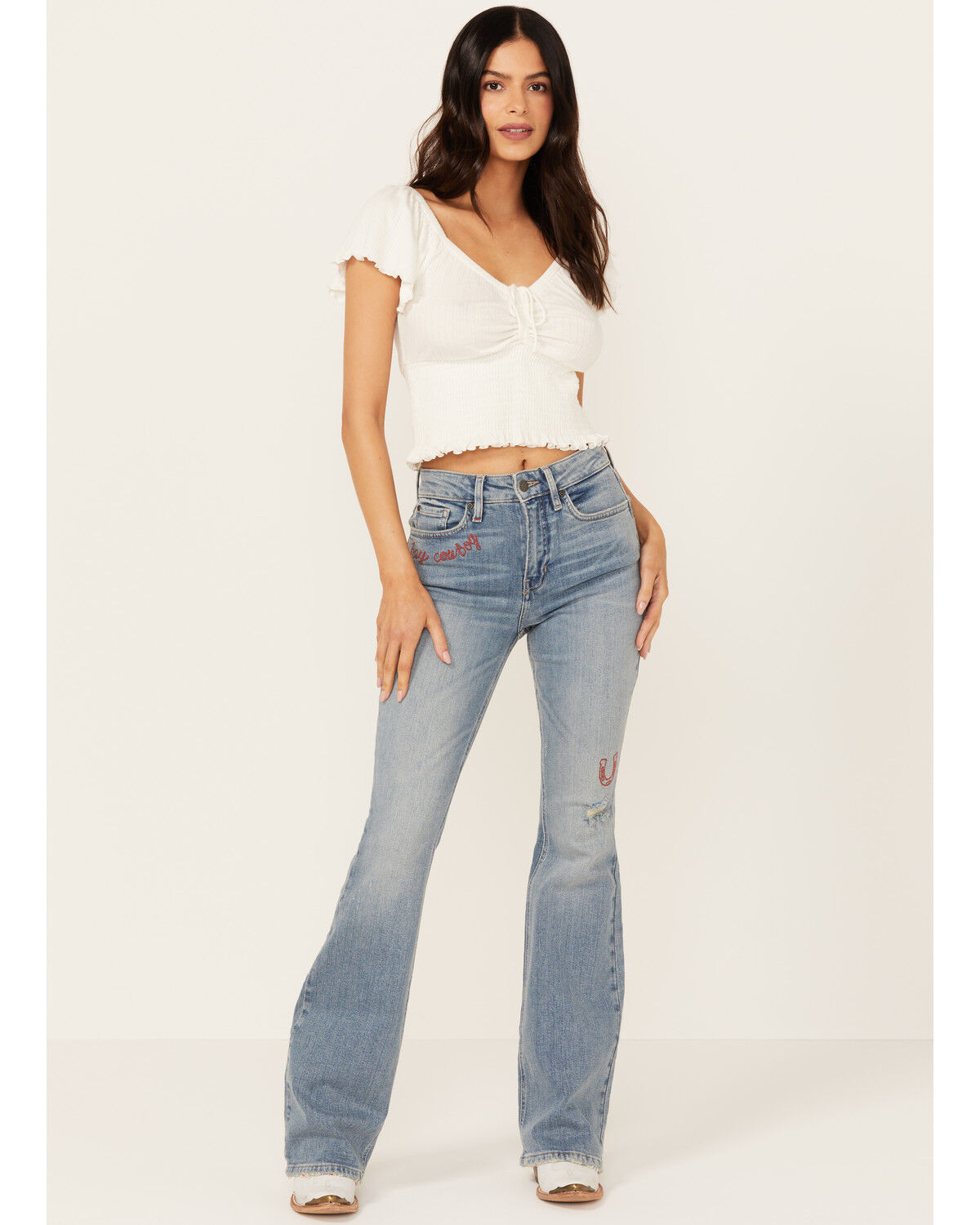 Image #1 - Idyllwind Women's Foster Embroidered Medium Wash High Rise Bootcut Denim Jeans, Medium Wash, hi-res