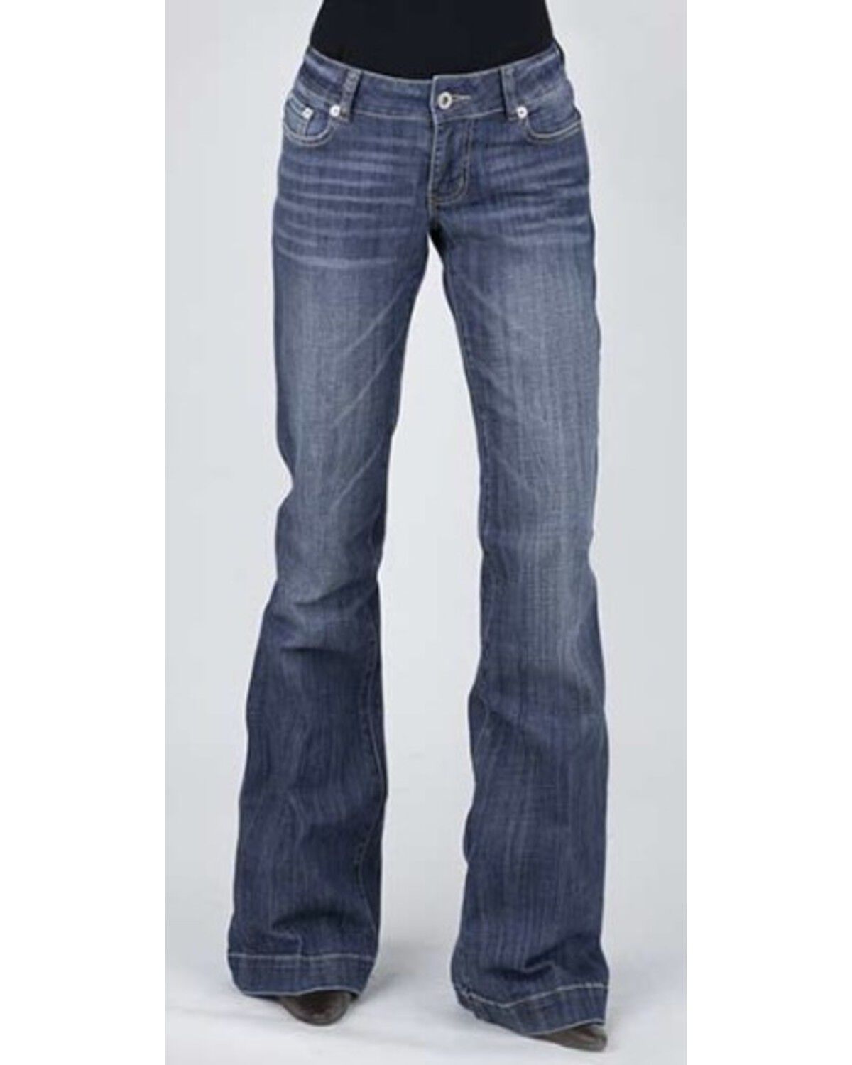 Image #2 - Stetson Women's 214 Trouser Jeans, Blue, hi-res