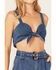 Image #2 - Show Me Your Mumu Women's Alabama Denim Crop Top, Blue, hi-res