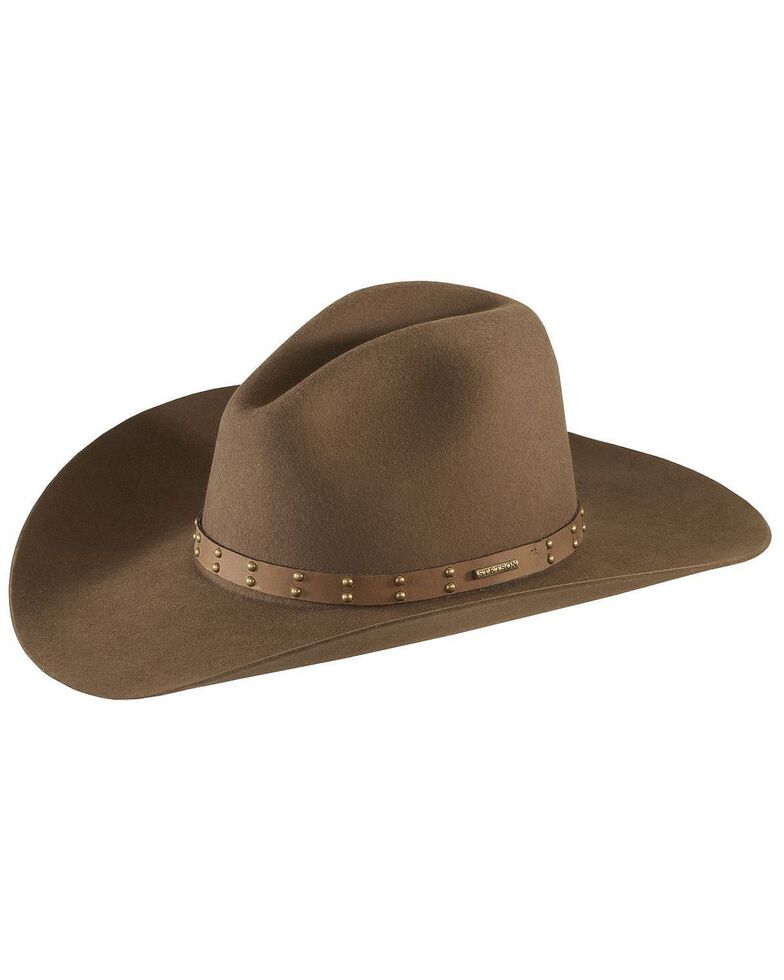 Stetson Men's 4X Seminole Gus Buffalo Felt Cowboy Hat, Mink, hi-res