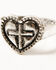 Image #3 - Shyanne Women's Heart Cross Ring Set, Silver, hi-res