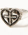 Image #3 - Shyanne Women's Heart Cross Ring Set , Silver, hi-res