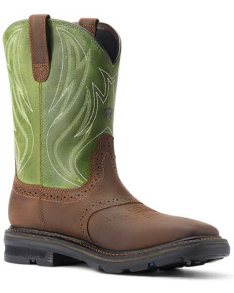 Ariat Men's Sierra Shock Shield Western Boots - Soft Toe, Brown, hi-res