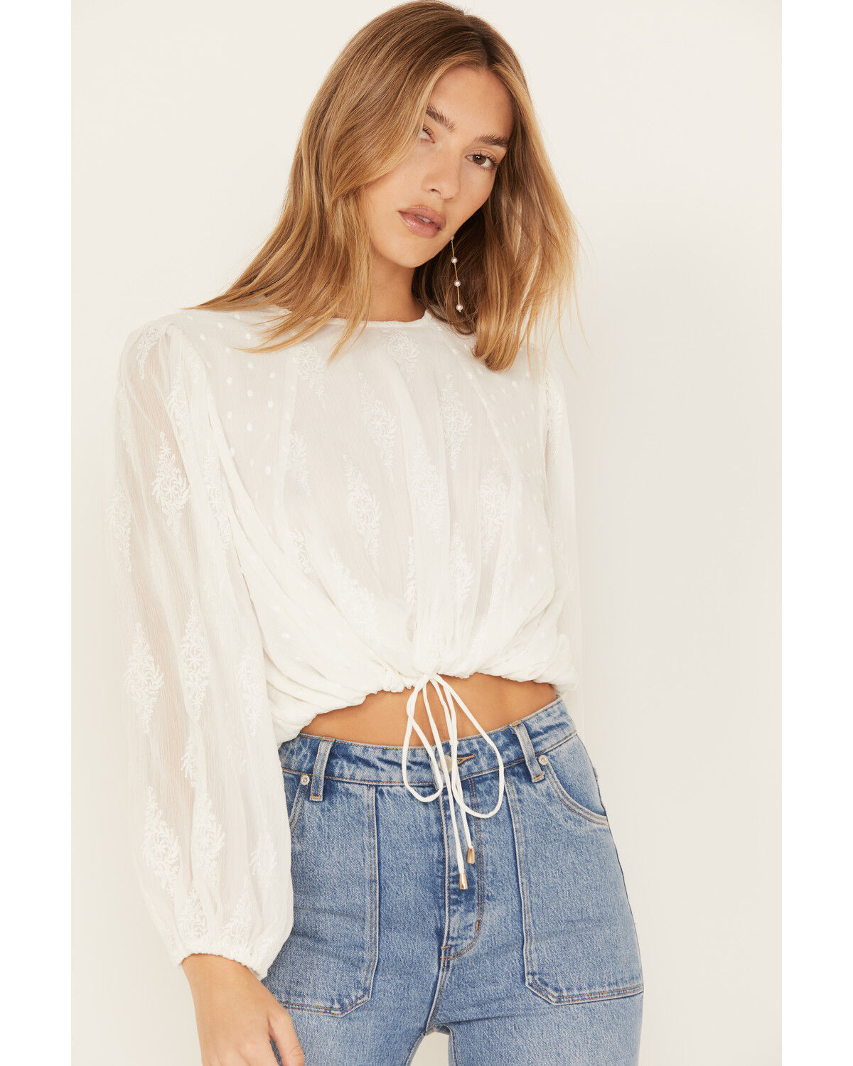 Image #1 - Talisman Women's Harmony Long Sleeve Blouse, White, hi-res