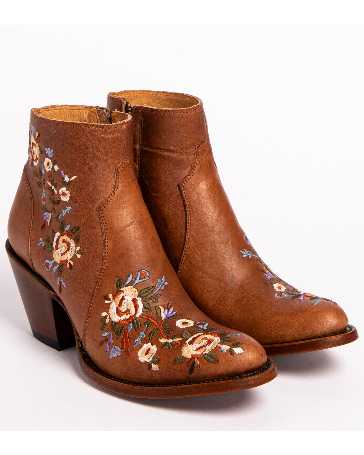 embroidered booties