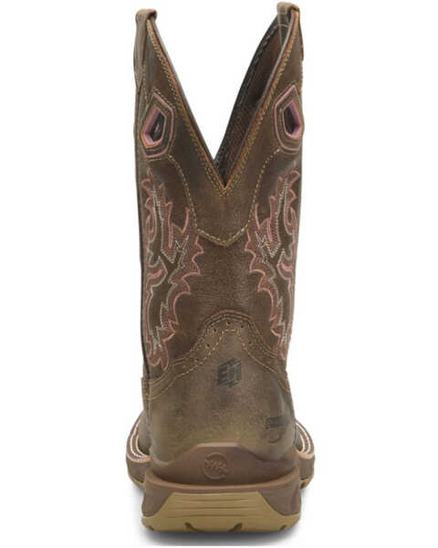 Image #5 - Double H Women's Ari Western Work Boots - Composite Toe, Brown, hi-res