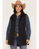 Image #1 - Cinch Women's Quilted 2/4 Length Fleece Lined Vest, Black, hi-res