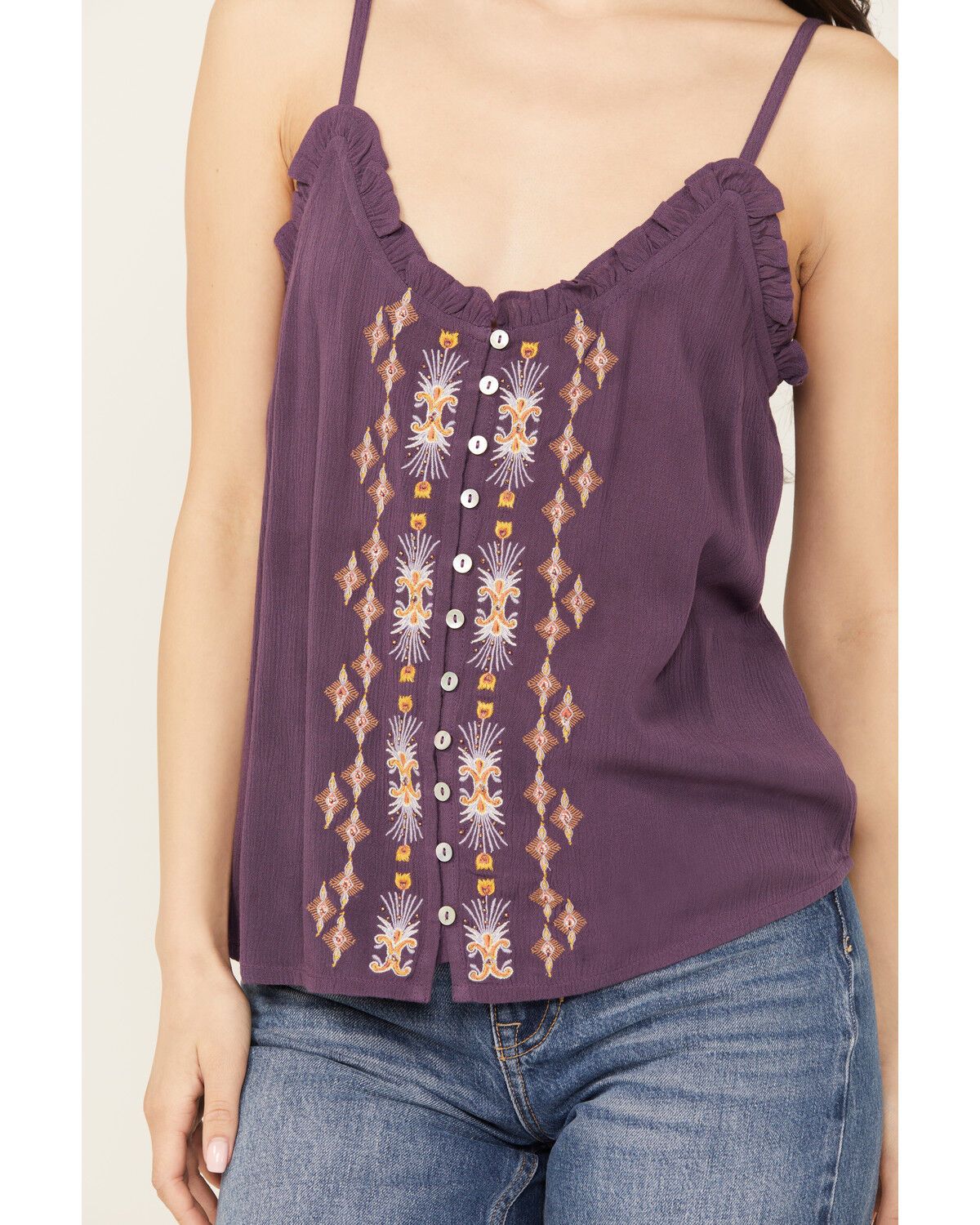 Image #3 - Shyanne Women's Beaded Cami, Purple, hi-res