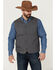 Image #2 - Blue Ranchwear Men's Solid Button-Down Duck Canvas Vest, Charcoal, hi-res