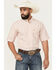 Image #1 - Ariat Men's Winter Pro Series Striped Short Sleeve Button-Down Western Shirt, Tan, hi-res