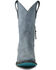 Image #4 - Lane Women's Plain Jane Washed Denim Midi Western Boots - Round Toe, Blue, hi-res