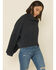POL Women's High Low Cable Knit Turtleneck Sweater , Charcoal, hi-res