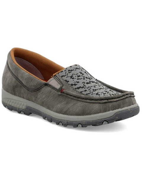 Twisted X Women's Slip-On Driving Mocs, Grey, hi-res