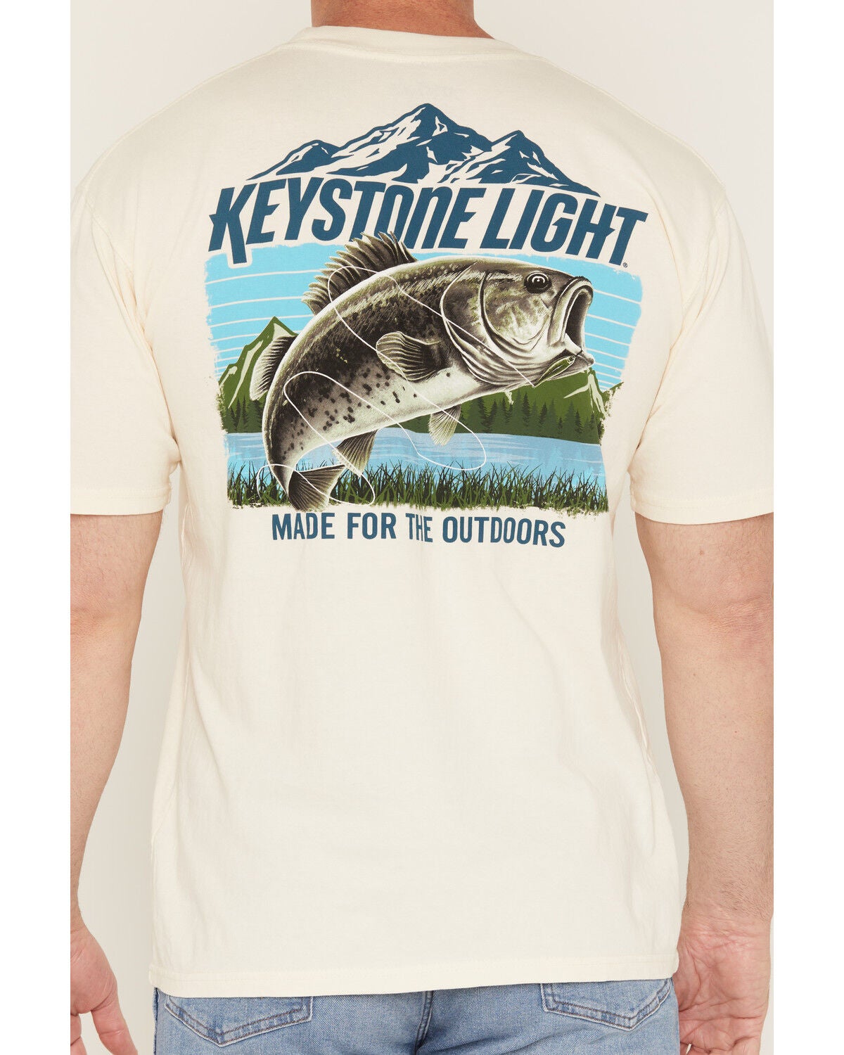 Image #4 - Changes Men's Keystone Light Short Sleeve Graphic T-Shirt, Natural, hi-res