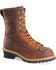 Image #1 - Carolina Men's 8" Waterproof Lace-to-Toe Logger Boots - Soft Toe, Brown, hi-res