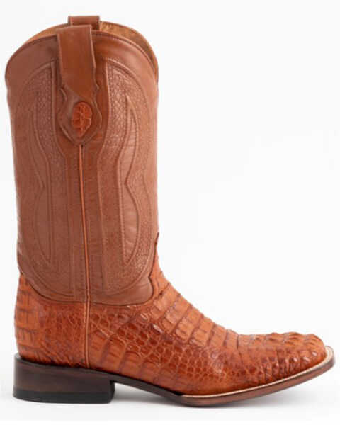 Image #2 - Ferrini Men's Dakota Exotic Crocodile Western Boots - Broad Square Toe, Cognac, hi-res