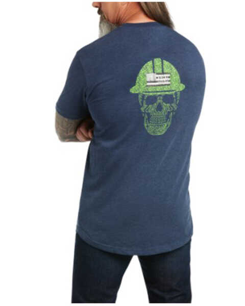 Image #2 - Ariat Men's Rebar Roughneck Graphic Short Sleeve Work Pocket T-Shirt , Navy, hi-res