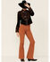 Double D Ranch Women's Ian With The Mohawk Zip-Front Suede Jacket , Black, hi-res