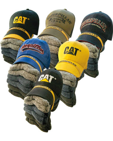 Image #1 - Caterpillar Men's Ball Cap and Sock Bundle, Multi, hi-res