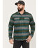 Image #1 - Dakota Grizzly Men's Bowie Button Down Long Sleeve Striped Western Fleece Shirt, Green, hi-res