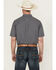 Image #4 - Ariat Men's Pro Series Caspian Plaid Print Short Sleeve Button-Down Western Shirt, Navy, hi-res