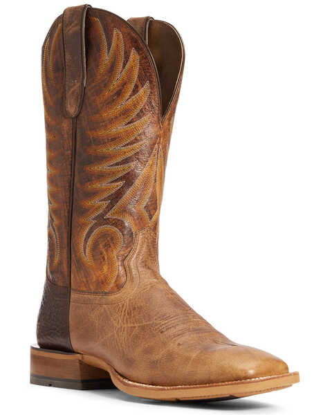 Ariat Men's Toledo Crunch Western Performance Boots - Broad Square Toe, Brown, hi-res