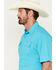 Image #2 - Ariat Men's VentTEK Outbound Solid Short Sleeve Performance Shirt - Tall , Turquoise, hi-res