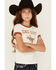 Image #2 - Shyanne Girls' Long Live Cowgirls Short Sleeve Graphic Ringer Tee, Cream, hi-res