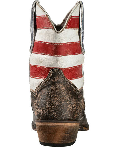 Image #10 - Roper Women's Americana Patriotic Boots - Snip Toe, Brown, hi-res